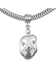 Loving Family® Sterling Silver Heart Charm Mother and 3 Children - Fits Pandora European Charm Bracelets