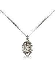 Free Engraving Included Medal- Sterling Silver St. Saint Clement Pendant 1/2 x 1/4" 9340SS--w/18" Chain & Box Patron Saint of Sailors/Sick Children