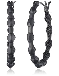 Sam Edelman 20mm Small Faceted Matte Hematite Colored Hoop Earrings