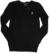 Women's Ralph Lauren Sport V-Neck Sweater Black