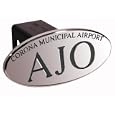 AJO Corna Municipal Airport - Aviation Series - Black - Oval - 2" Billet Hitch Cover