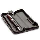 Leatherette Double Pen Case w/Zipper