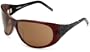 Hobo International Women's Dinah Mite Oversized Sunglasses,Red Frame/Brown Lens,one size