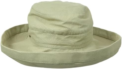 Scala Women's Cotton Big Brim Ultraviolet Protection Hat with Inner Drawstring