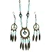Vintage / Antique Aqua Bead Necklace and Earrings Set