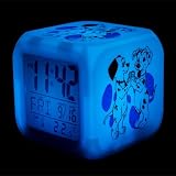 LED Kids alarm clock D2 101 Dalmatiners - 7 colors, 7 songs - 80 x 80 x 80 mm, the favorite alarm clock for children