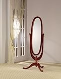 Cheval Mirror In Cherry Finish By Coaster Furniture