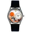 Whimsical Watches Women's S0820005 Basketball Black Leather Watch