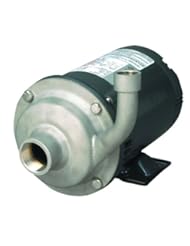 AMT Pump 5483-98 High Volume Straight Centrifugal Pump, Stainless Steel, 1 HP, 3 Phase, 230/460V, Curve C, 1-1/2" NPT Female Suction, 1-1/4" NPT Female Discharge Port