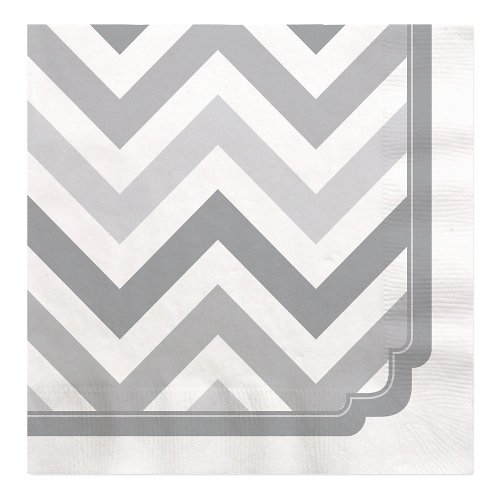 Chevron Gray - Luncheon Napkins (16 count)