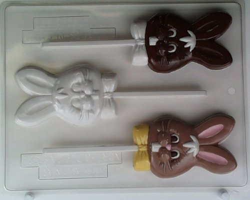 Bunny's head w/ buck teeth & bowtie E062 Easter Chocolate Candy Mold