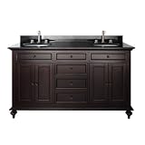 Avanity Merlot-VS60-ES 60-Inch Vanity Set and Double Undermount Sink, Espresso