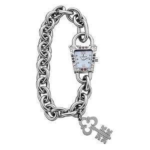 Corum Padlock Ladies' Watch Stainless Steel Blue Mother-of-Pearl Dial Diamond Ruby Sapphire Bezel... by Corum