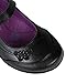 School Rider AI90 Leatherette Butterfly Mary Jane Velcro Strap School Uniform Shoes (Toddler/ Little Girl/ Big Girl) - Black