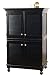 Hampton Computer Armoire with Louvered Doors in Distressed Black Home Styles 88-5335-76