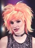 Wig Yellow and Orange Short Shag Club Rock Punk Rocker Costume Accessory