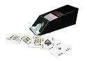 BLACK 6 Deck Dealer Shoe with Stainless Steel Roller - Professional Casino Quality