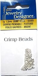 1.3mm Silver Crimp Beads, 1 Gram/Pkg