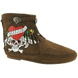 Ed Hardy by Christian Audigier Ladies Love Kills Slowly Frinzy Moccasins Boots Shoes - Tan... by Ed Hardy