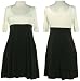 SELE Stretch Two Tone Dress, Small, Black (002)