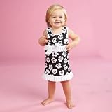 Mud Pie Tres Jolie Pleated Ruffle Shift Dress, Black/White, 12-18 Months Mud Pie Tres Jolie Pleated Ruffle Shift Dress, Black/White, 12-18 Months