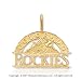 14k Yellow Gold Colorado Rockies Elegant Carved Pendant