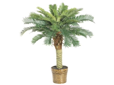 Pack of 4 Artificial Phoenix Palm Trees with Pots 3'