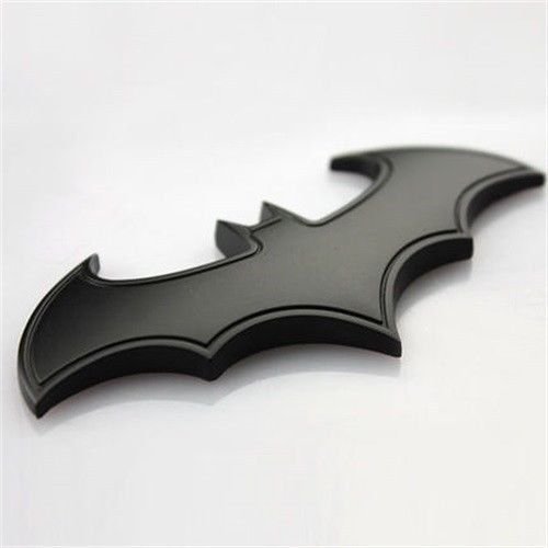 sprated (TM) black batman Car 3d Logo Chrome Emblem Badge Sticker Self Adhesive Badge Decal superman The Dark Knight Vinyl Decal Sticker