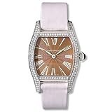 Girard-Perregaux Richeville Ladies' Watch 18K White Gold Brown Dial Diamond Bezel on Pink Satin... by Girard Perregaux