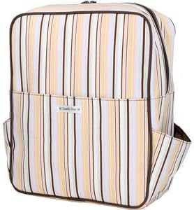Bumble Bags Madeline Hanging Stroller Backpack Mocha Stripe