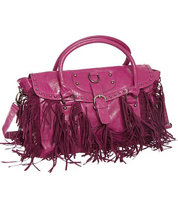 Oversized Fringed Frill Crossbody Satchel