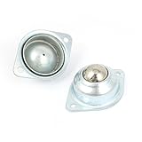 uxcell　移動ユニット　ボールベーリング　ホイール　メタル　シルバートーン　2個