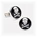 Enamel Skull and Crossbones Cufflinks