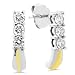 14K Two Tone 0.50 Carat Diamond Earrings