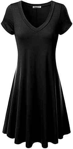 J.TOMSON Women's Short-sleeve V-neck Dress BLACK 3XL
