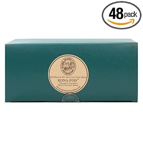 Aloha Island Coffee KONA-PODS - Chocolate Paradise flavored Kona Hawaiian Blend Coffee Pods, 48 Count Box