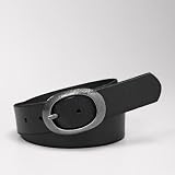 Fossil Hammered Oval Buckle Belt