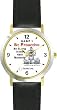 Habit 1 - Be Strong (English Text) - DELUXE TWO-TONE WATCH from THE 7 HABITS - WATCH COLLECTION BY WATCHBUDDY&reg; - Arabic Numbers - Black Leather Strap-Size-Large ( Men's Size or Jumbo Women's Size )
