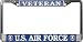 U.S. Air Force Veteran Chrome License Plate Tag Frame