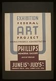 GIANT WPA Wall Sticker of: Exhibition - Federal Art Project Works Progress Administration at the Phillips Memorial Gallery