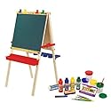 Melissa and Doug Deluxe Standing Easel & Companion Supply Set Bundle