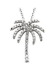 Platinum Diamond Palm Tree Necklace - 0.33 Ct. -- LIFETIME WARRANTY