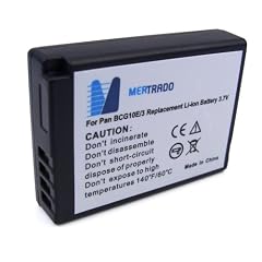 Mertrado DMW-BCG10E Akku (950mAh, 3,7 V) f�r Panasonic Lumix DMC-3D1/TZ6/ZS1/TZ7/ZS3/TZ8/TZ10/TZ18/TZ22/TZ25/TZ31/ZX1/ZR1/ZX3
