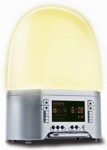 Medisana 45100 SAC Licht-Wecker mit künstlichem Sonnenaufgang und 8 natürlichen Klängen