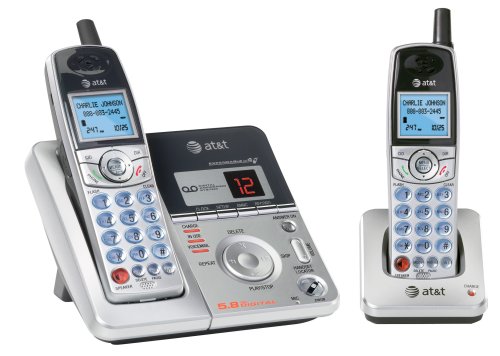 AT&T E5912B - 5.8 GHz Digital Dual Handset Phone w/Answering System