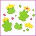 70 Foam Stickers - Frog Prince