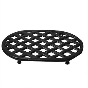 Black Porcelain Cast Iron Trivet - 4 pack by