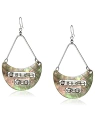 Kenneth Cole New York "Shell Brilliance" Shell and Faceted Bead Chandelier Drop Earrings