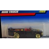 Hot Wheels 1999 Black Mini Truck with Red and Gold interior Collector #1102 1:64 Scale by Hot Wheels