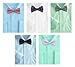 Bundle Monster Mens Tuxedo Solid Patterned Adjustable Neck Bowtie Bow Tie 5pc Assorted Lot Set - #4